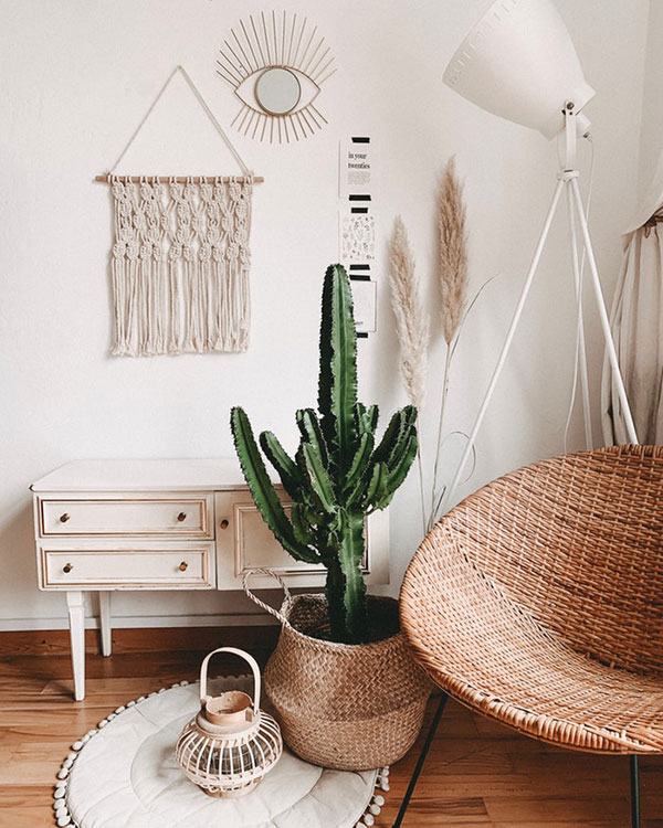 70s rattan inspired room