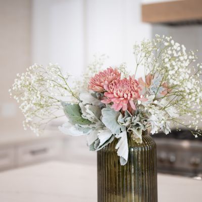 flowers on kitchen island Santee remodel