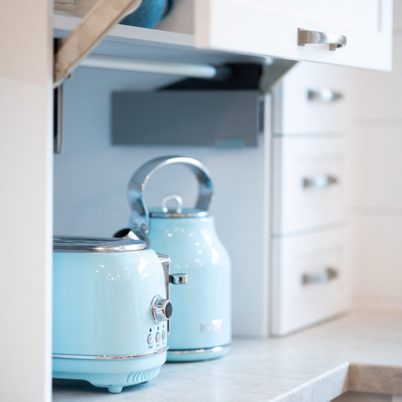 kitchen counter with appliances